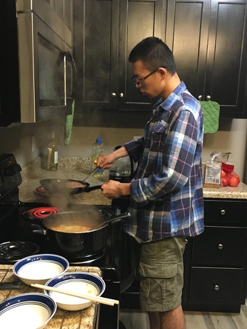 Cooking in the apartment